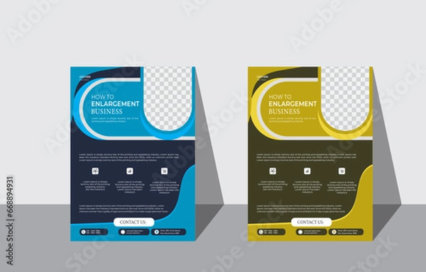 Fototapeta Abstract Flyer Design Background. Brochure Template. Creative Business Flyer Design Poster Flyer Business Layout Template .