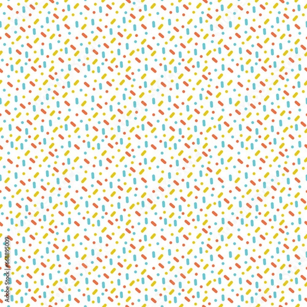 Fototapeta seamless pattern with colorful dots and sprinkles