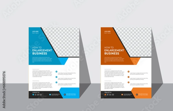 Fototapeta Abstract Flyer Design Background. Brochure Template. Creative Business Flyer Design Poster Flyer Business Layout Template .