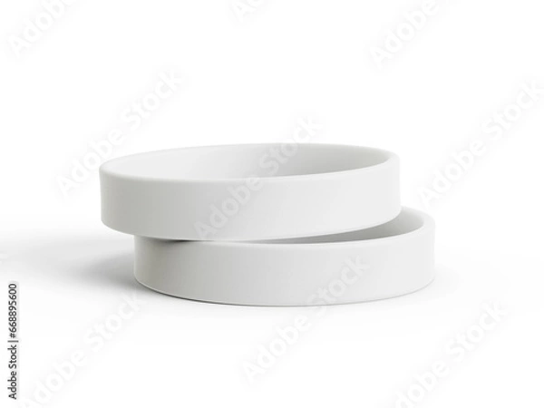 Fototapeta  3D illustration. Wristband mockup isolated on white background