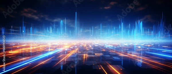 Fototapeta blue abstract light technology background