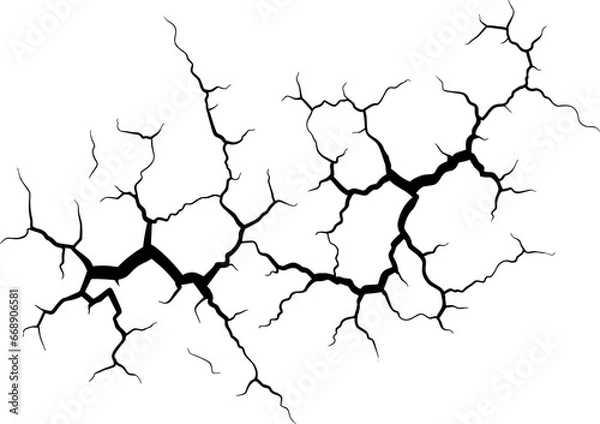 Fototapeta Crack Vector illustration. Cracked wall background design element