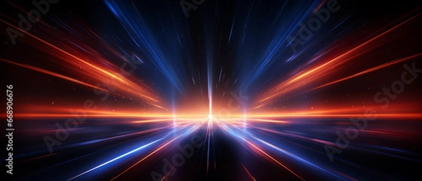 Obraz blue abstract light technology background