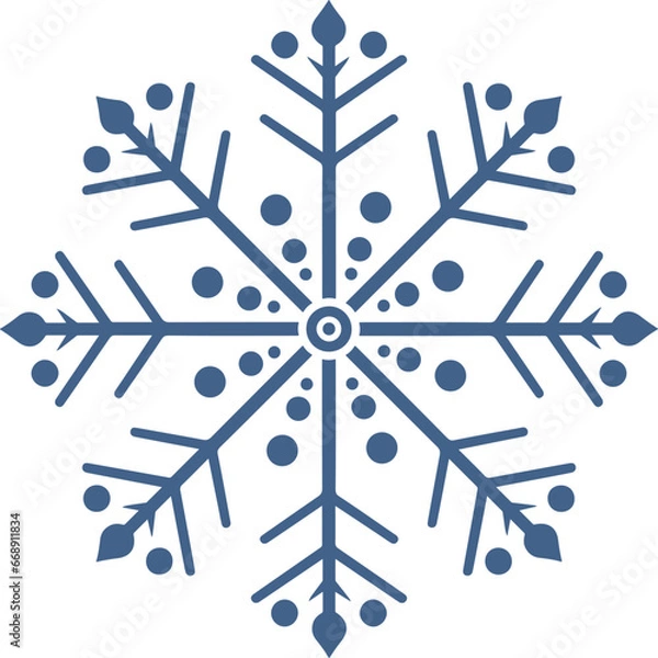 Fototapeta Snowflake icon vector illustration. Christmas snowflake symbol design elements