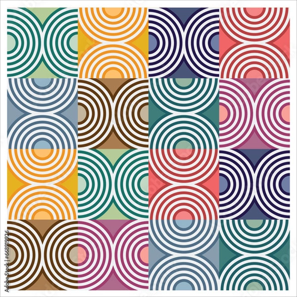 Obraz Background Abstrack Half Circle Colour Design.vector