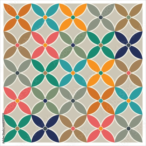 Obraz Geometric Pattern circle, abstrack interior home. vector