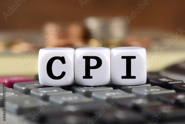Obraz Text block on calculator: CPI