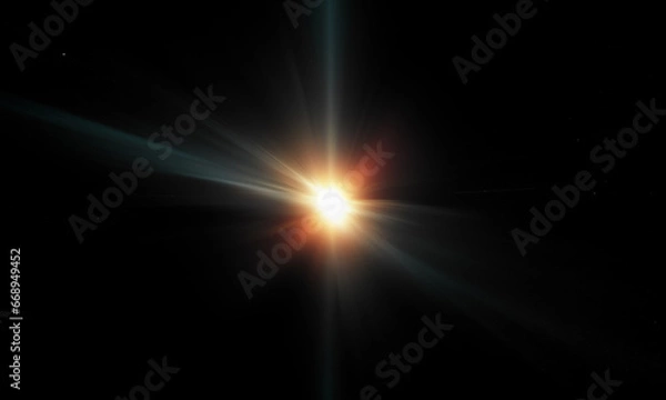 Fototapeta Light flare Glowing light explodes Light effect