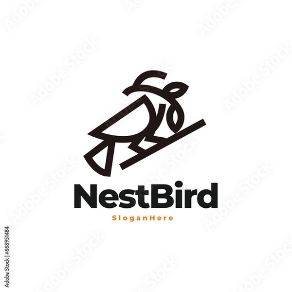 Obraz modern bird logo vector