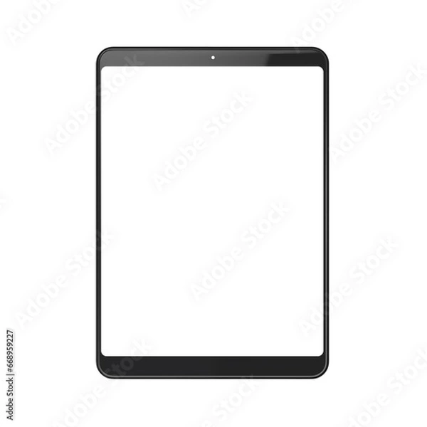 Fototapeta minimalistic modern tablet with blank screen on white background;