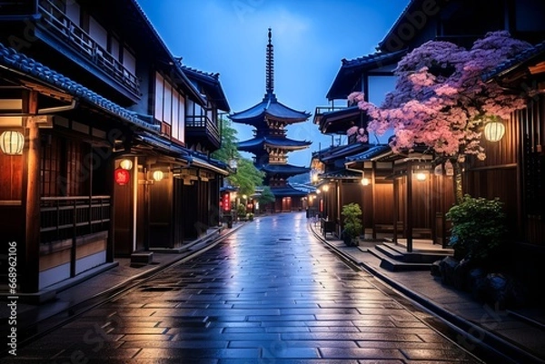 Obraz 京都の春夜