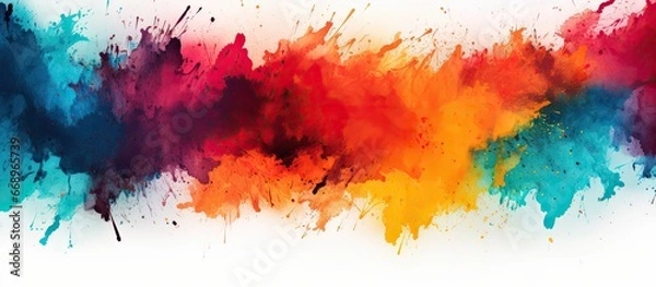 Fototapeta Abstract chaotic ink texture with splashes and grainy stains