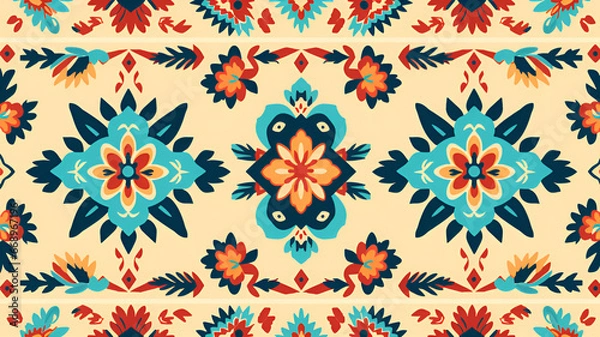 Fototapeta seamless geometric pattern | generative AI