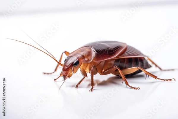 Obraz Cockroach on white background