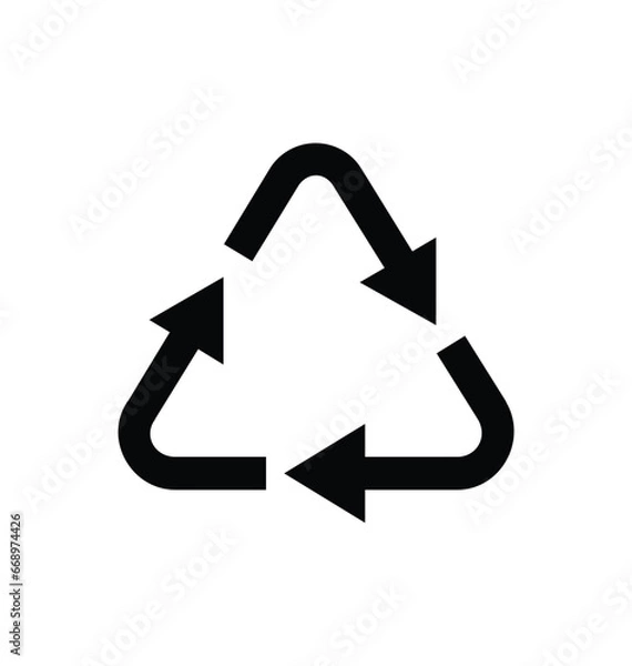Obraz classic triangle recycle resin code symbol