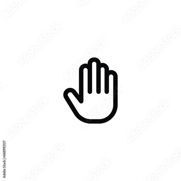 Fototapeta Hand stop icon