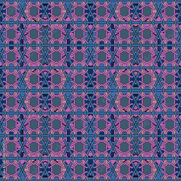 Fototapeta seamless pattern pattern traditional Design for background,carpet,wallpaper.clothing,wrapping,Batik fabric,Vector illustration