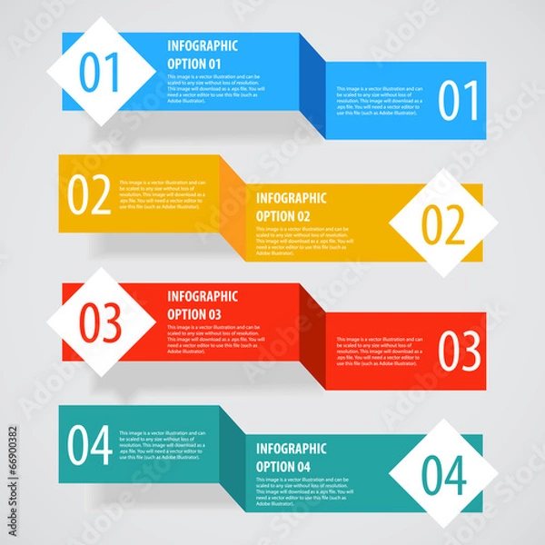 Obraz Simple abstract infographics options banner.