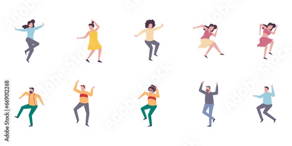 Obraz Dancing People Illustration