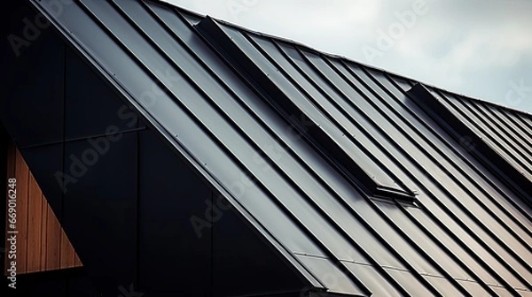 Fototapeta Closeup Modern roof with amazing texture and this little close part on your house shows everyone that you are the ONE!
Generative AI Technology 