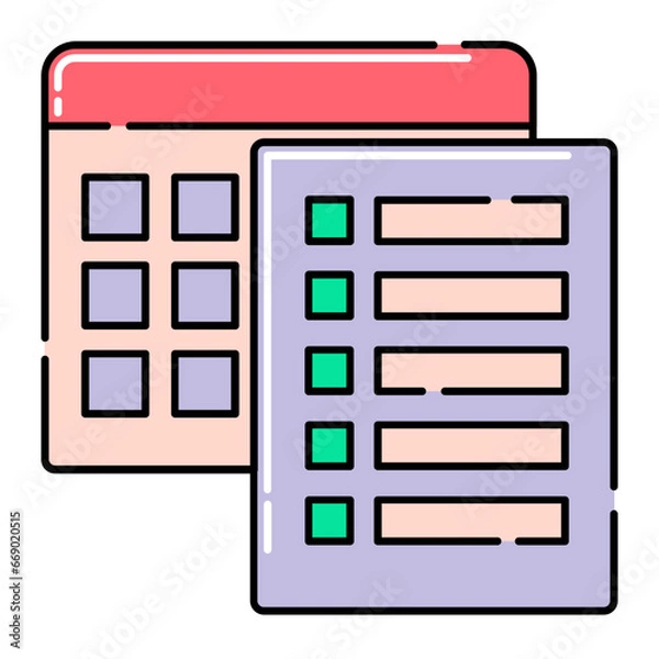 Obraz Checklist and Schedule Icon