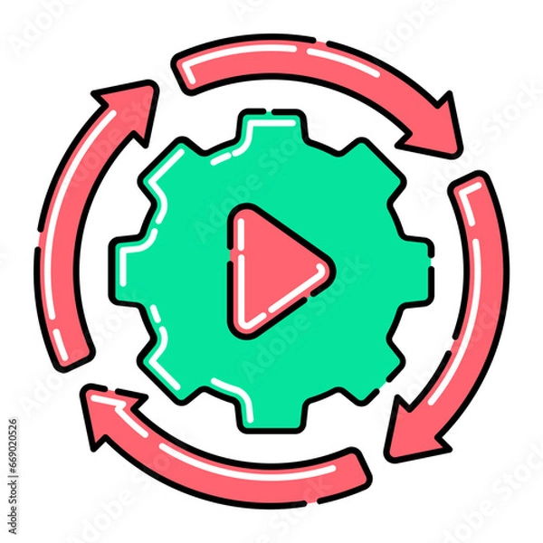 Obraz Work Cycles Icon