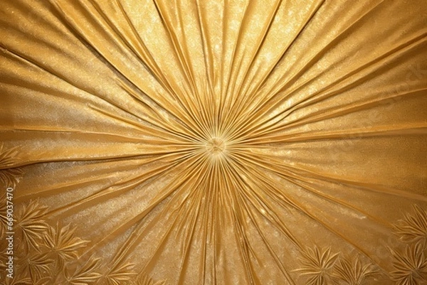 Fototapeta Gold Fabric Background: Radiating Luxury and Elegance in Captivating Style