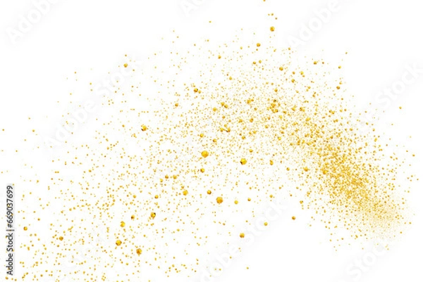 Obraz 光り輝く金の粒子が飛び散るイラスト