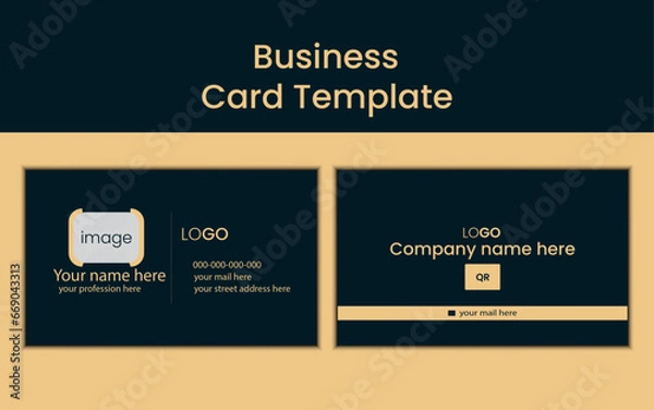 Obraz simple business card design template. vector illustration.