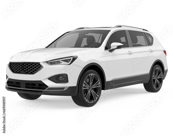 Fototapeta SUV Car Isolated
