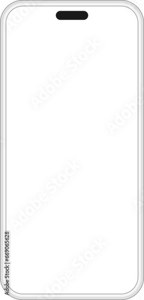 Fototapeta 휴대폰 모바일 목업 벡터 일러스트