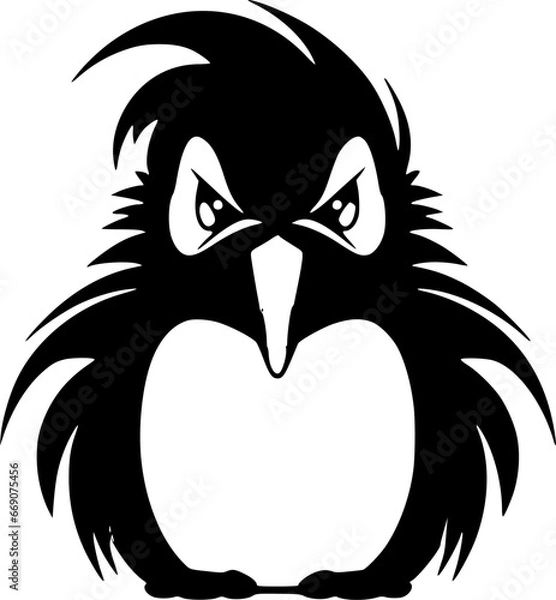 Obraz Penguin | Black and White Vector illustration