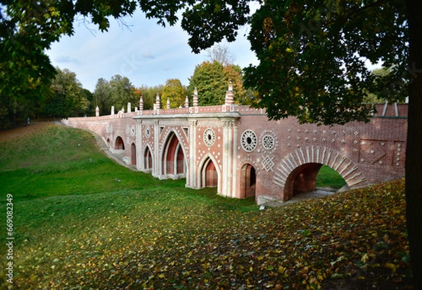 Obraz Bridge at the Tsaritsyno Palace in Moscow
