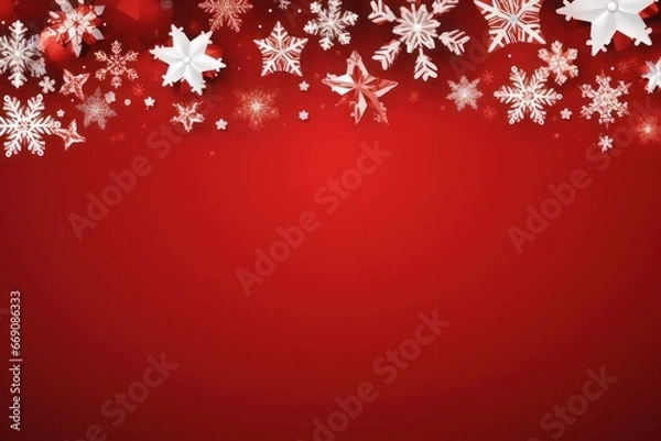 Fototapeta Merry Christmas and Happy New Year greeting banner. Generative AI.