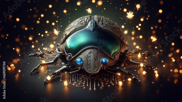 Obraz E-Scarab and Fireflies