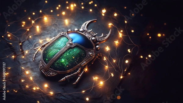 Obraz E-Scarab and Fireflies