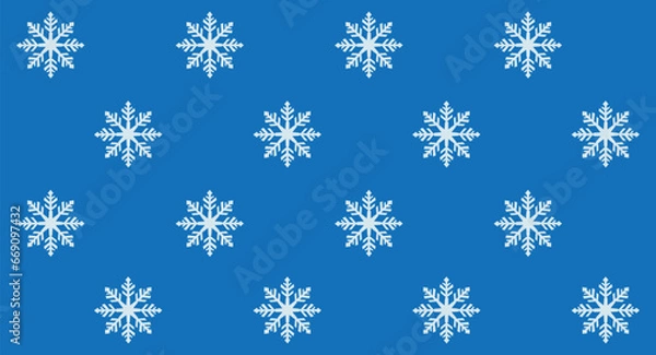 Fototapeta Snowflakes with seamless pattern. Pattern for wellcom winter