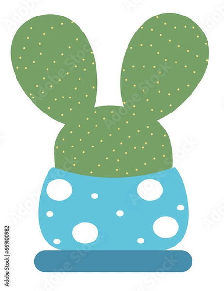 Obraz Cute cactus clear background