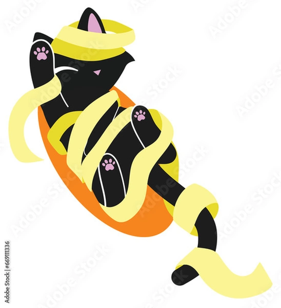 Obraz Cat cosplay in Halloween Day