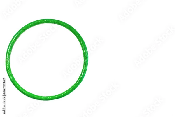 Obraz The hula Hoop green with isolated on white background