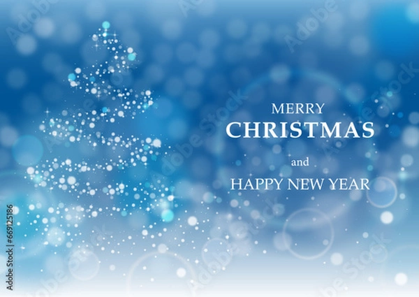 Obraz 冬の背景メッセージ入りベクター素材