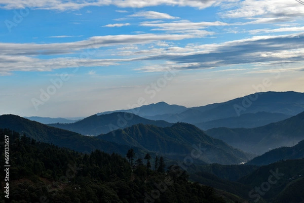 Fototapeta mountains and clouds