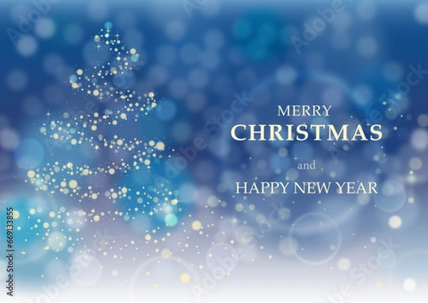 Obraz 冬の背景メッセージ入りベクター素材