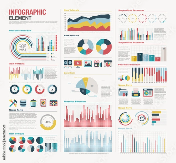 Obraz Infographic elements big set