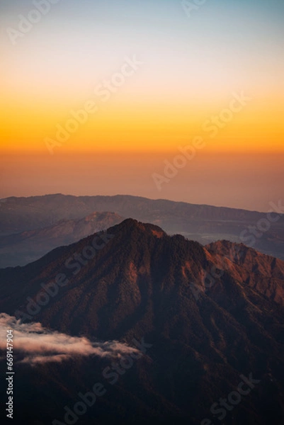 Obraz sunset in the mountains