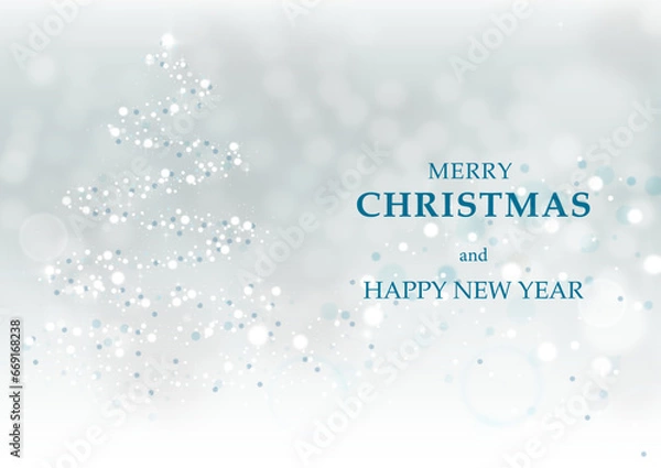 Obraz 冬の背景メッセージ入りベクター素材