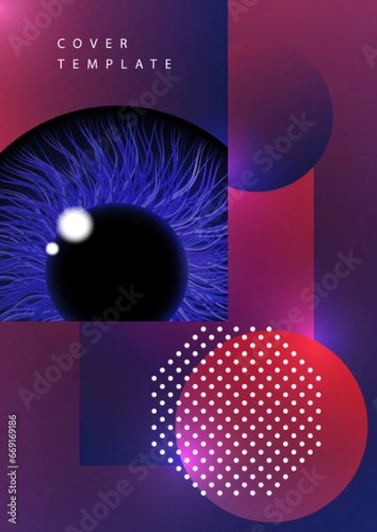 Obraz Creative background, pupil of the eye. Technologies. Vector