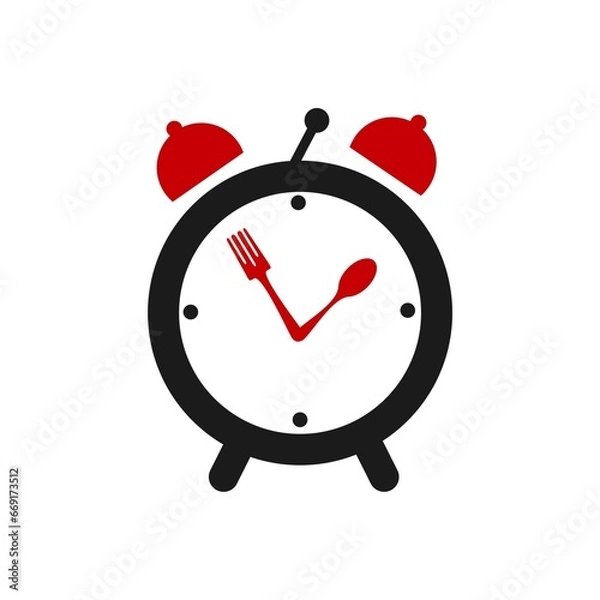 Fototapeta red alarm clock