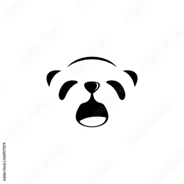Fototapeta icon panda abstrak