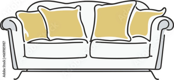 Obraz ソファのイラスト